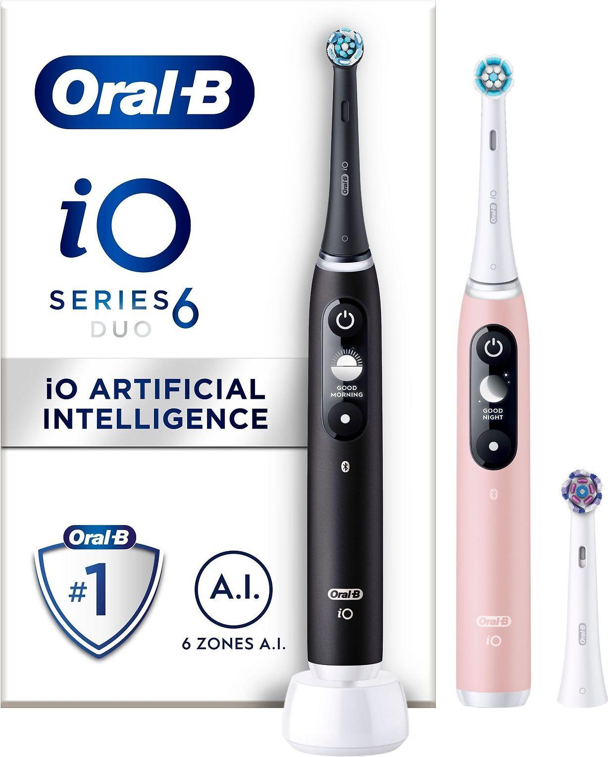 Braun Oral-B 80375669 elektrinis dantų šepetėlis Suaugusiems Besisukantis vibruojantis dantų šepetėlis Juoda, Rožinė