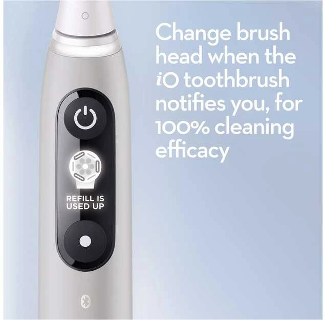 Oral-B Elektrinis dantų šepetėlis | iO6s | Įkraunamas | Suaugusiems | Šepetėlių skaičius galvutės įeina 1 | Number of teeth brushing modes 5 | Pilkas Opal