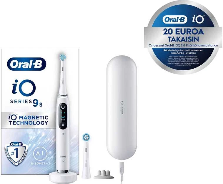 „Oral B iO9S“ elektrinis dantų šepetėlis, baltas, alabasteris