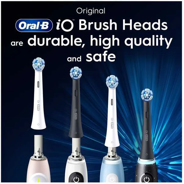 Oral-B iO Ultimate Clean 4 dalių šepetėlių galvučių pakuotė, juodos spalvos
