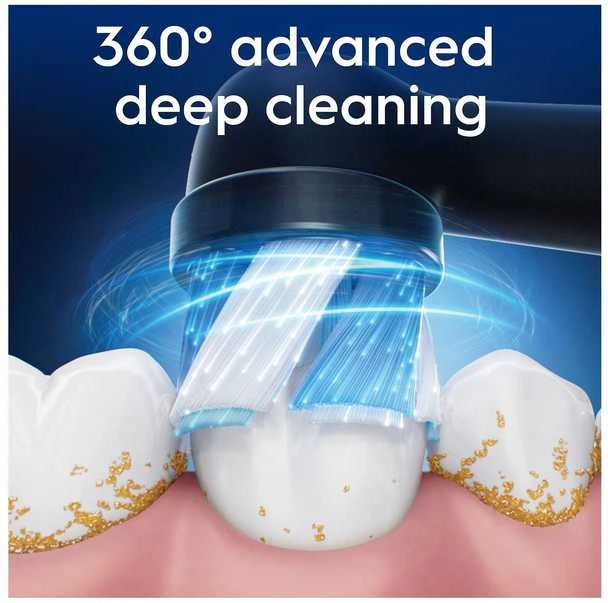 Oral-B iO Ultimate Clean 4 dalių šepetėlių galvučių pakuotė, juodos spalvos