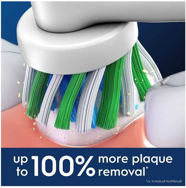 „Oral B Pro Cross Action“ dantų šepetėlio galvutės – baltos – 5 vnt.