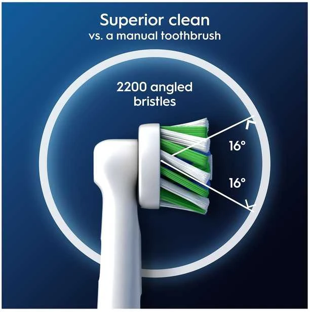 „Oral B Pro Cross Action“ dantų šepetėlio galvutės – baltos – 5 vnt.