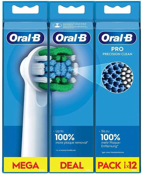 Oral-B Precision Clean šepetėlių rinkinys 12 vnt. pakuotė
