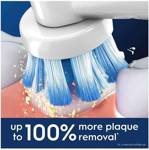 Oral-B šepetėlio galvutė su mėlynais šereliais