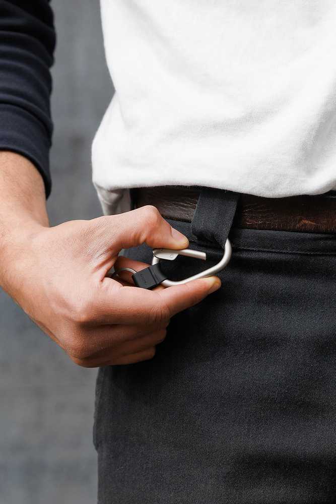 Orbitkey Clip Mini -avainlenkki, hopea