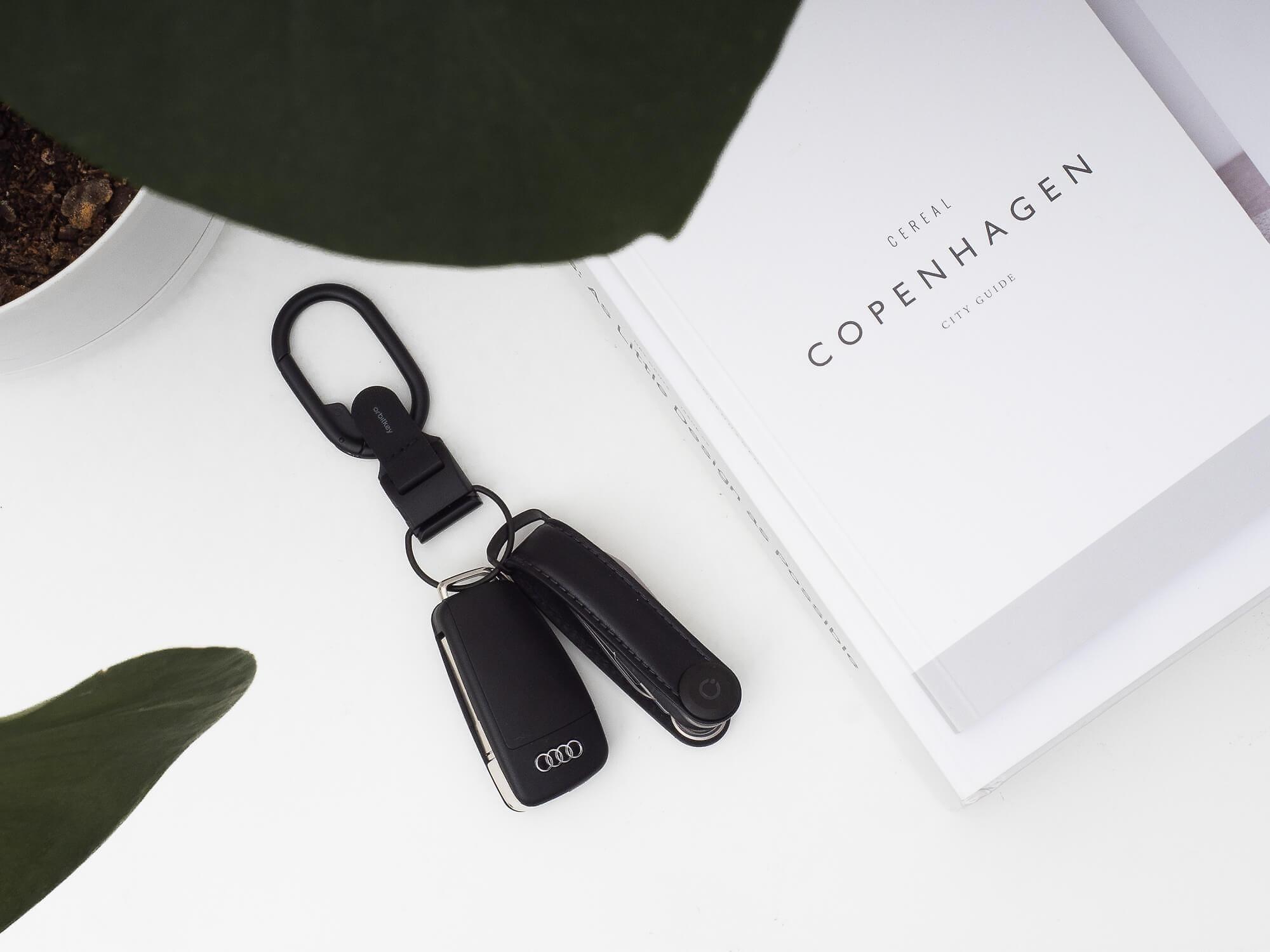 Orbitkey Clip v2 raktų pakabukas, juodas