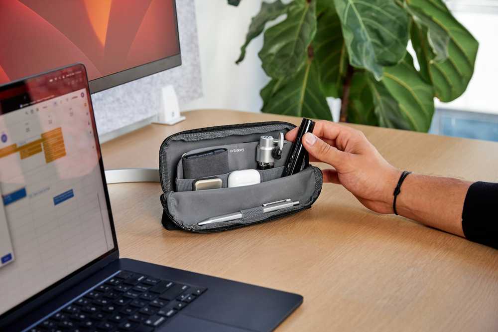 Orbitkey, dėklas, biuro organizatorius Desk Pouch juodas, juodas