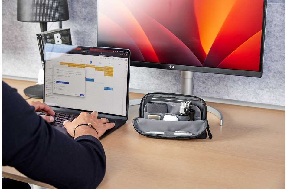 Orbitkey, dėklas, biuro organizatorius Desk Pouch juodas, juodas