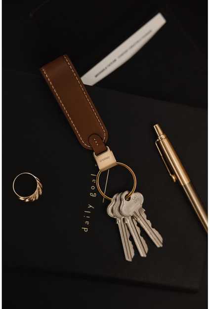 Skórzane etui organizer na klucze Orbitkey 2.0 Leather - juodas/juodas-universalus