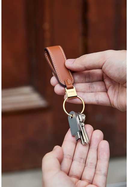 Skórzane etui organizer na klucze Orbitkey 2.0 Leather - juodas/juodas-universalus