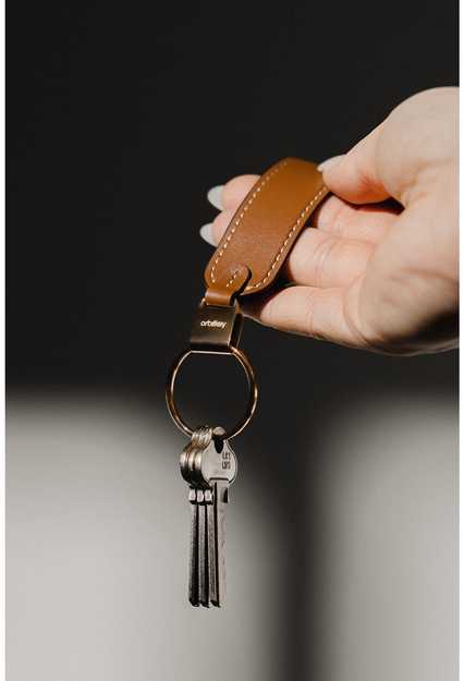 Skórzane etui organizer na klucze Orbitkey 2.0 Leather - juodas/juodas-universalus
