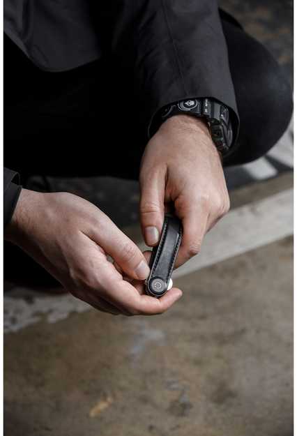 Orbitkey odinis raktų laikiklis, juodas
