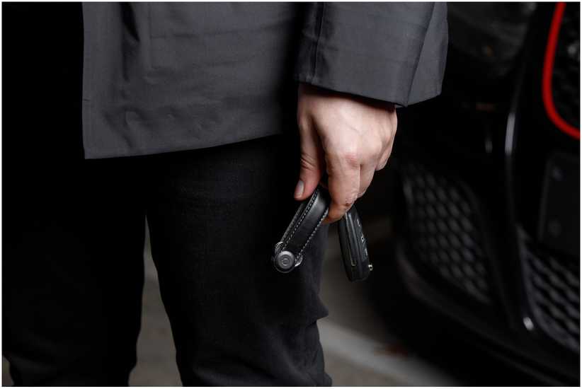 Orbitkey odinis raktų laikiklis, juodas
