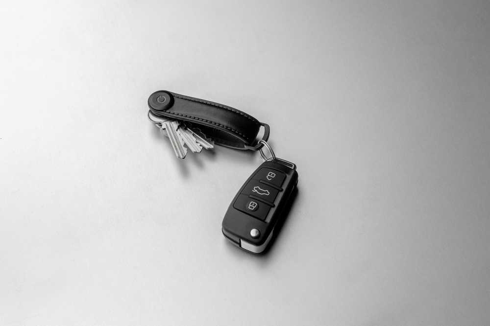 Orbitkey odinis raktų laikiklis, juodas
