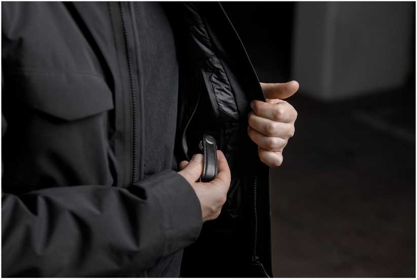 Orbitkey odinis raktų laikiklis, juodas