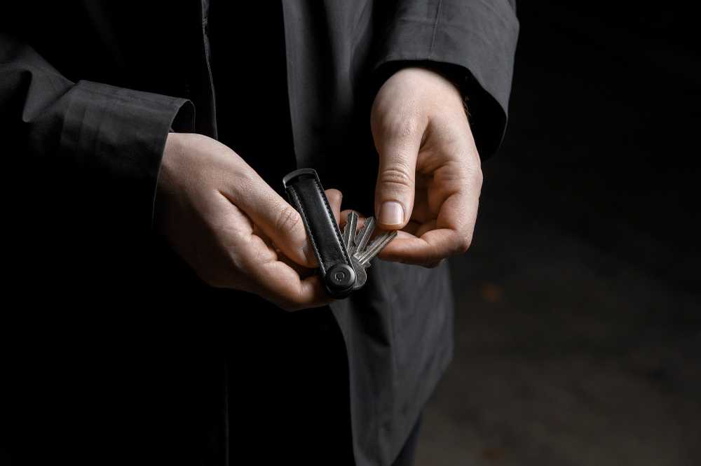 Orbitkey odinis raktų laikiklis, juodas