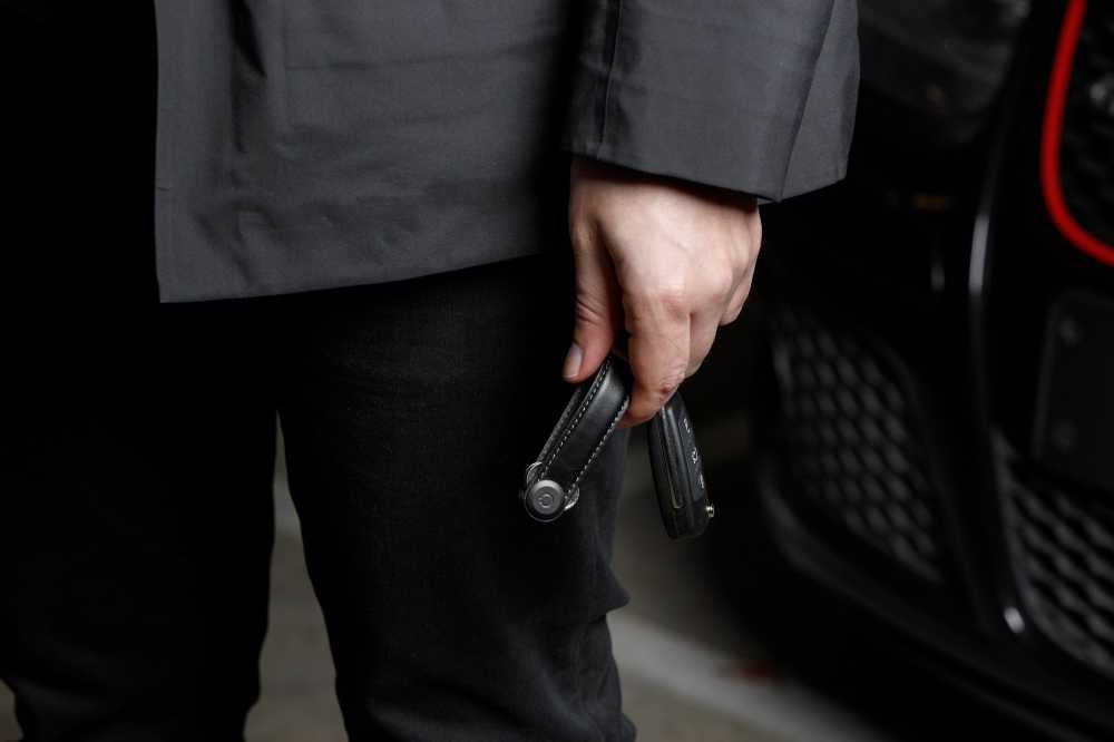 Orbitkey odinis raktų laikiklis, juodas