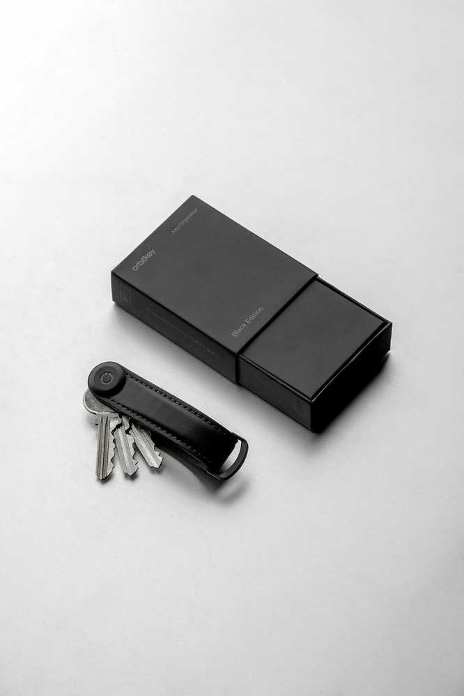 Orbitkey odinis raktų laikiklis, juodas