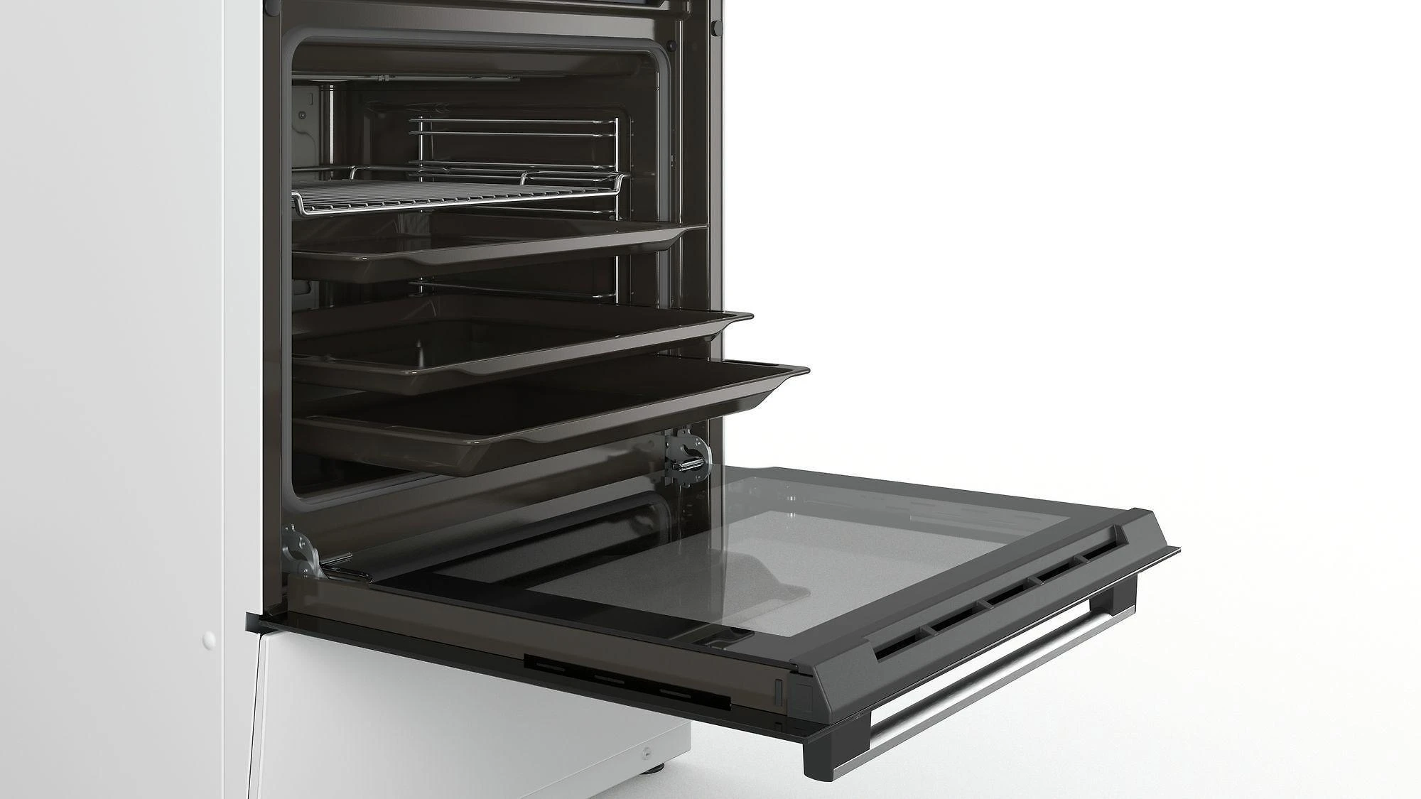 Bosch HLN39A020 Serie 4, Laisvai statoma indukcinė viryklė, balta 