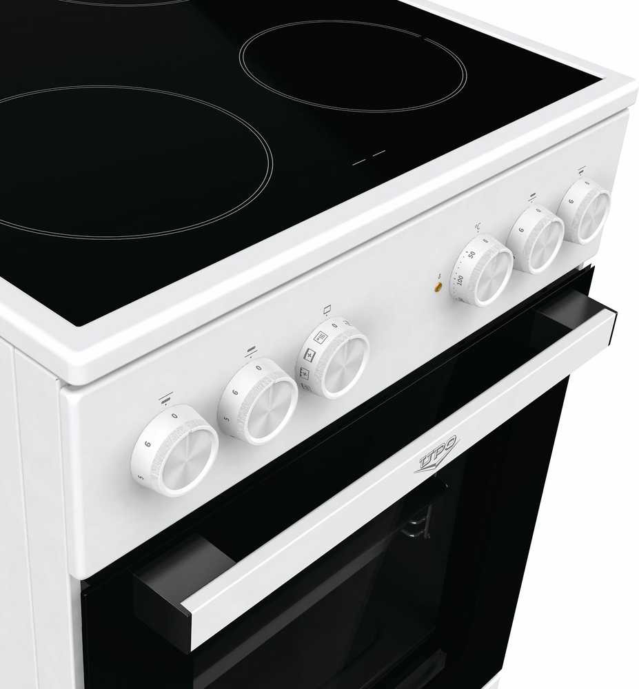Orkaitė Upo UEC5A60W keraaminen liesi, valkoinen