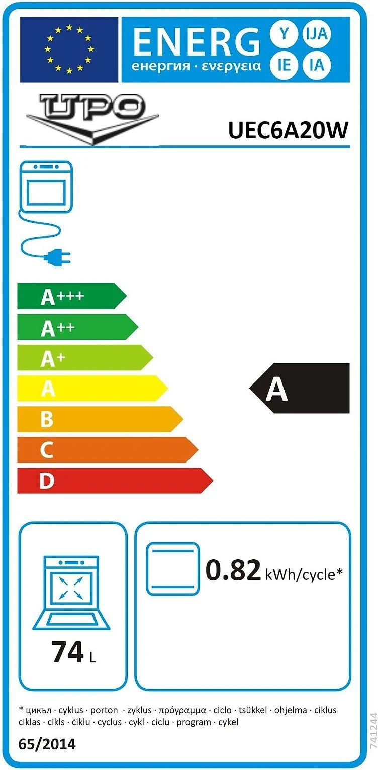 Orkaitė Upo UEC6A20W keraaminen liesi, valkoinen