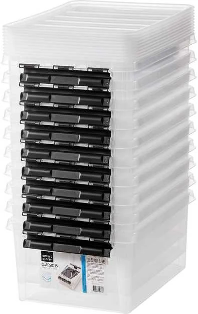 Orthex SmartStore Classic 14 L -säilytyslaatikko kannella, 10 kpl pakkaus