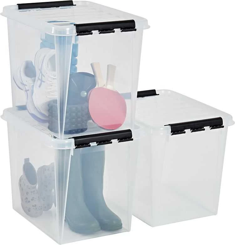 Orthex SmartStore Classic 52 L -säilytyslaatikko kannella, 3 kpl pakkaus