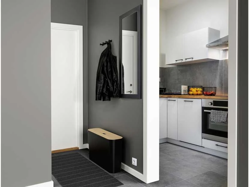 Orthex SmartStore Collect Slim 46 L rūšiavimo rinkinys, juodas