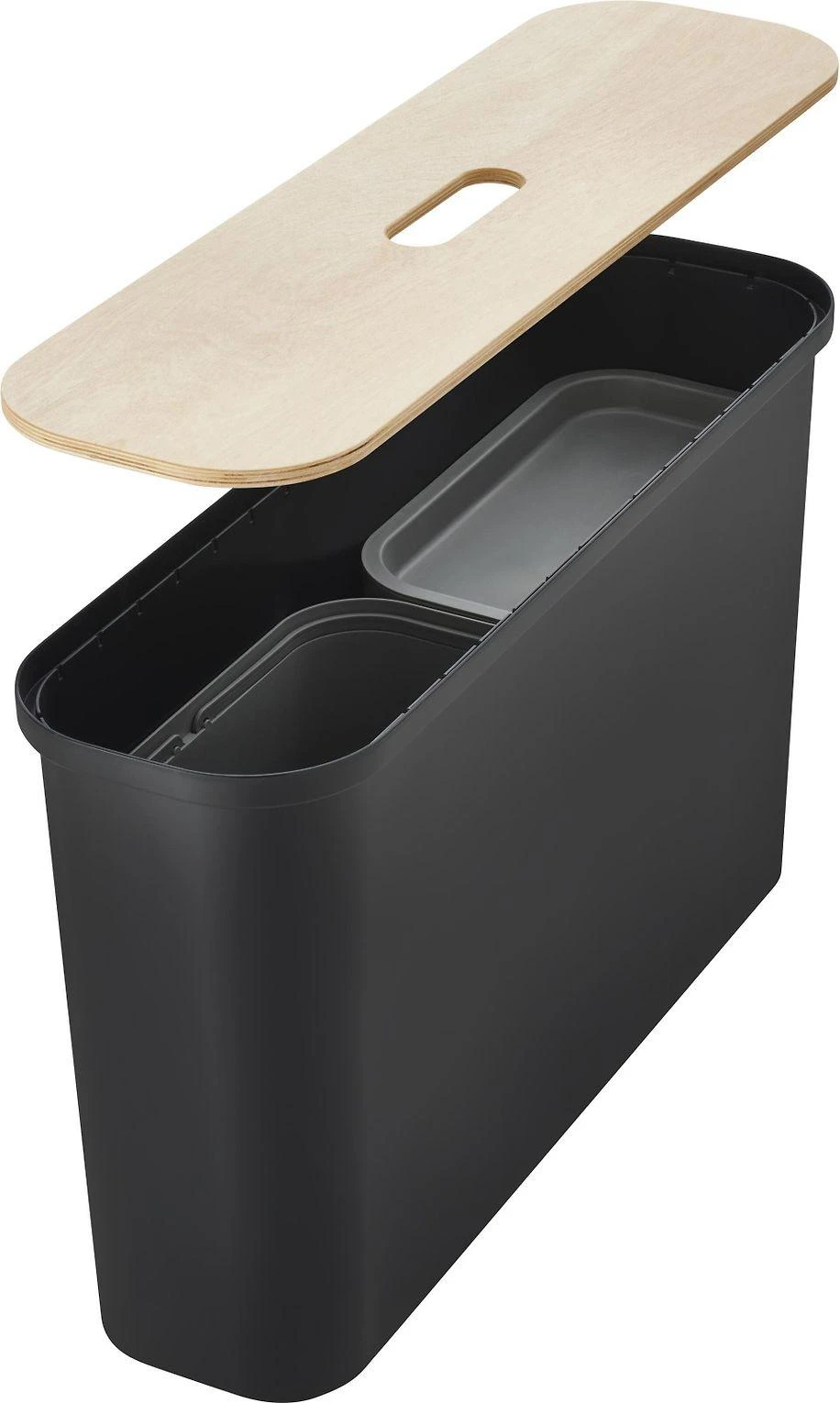Orthex SmartStore Collect Slim 46 L rūšiavimo rinkinys, juodas