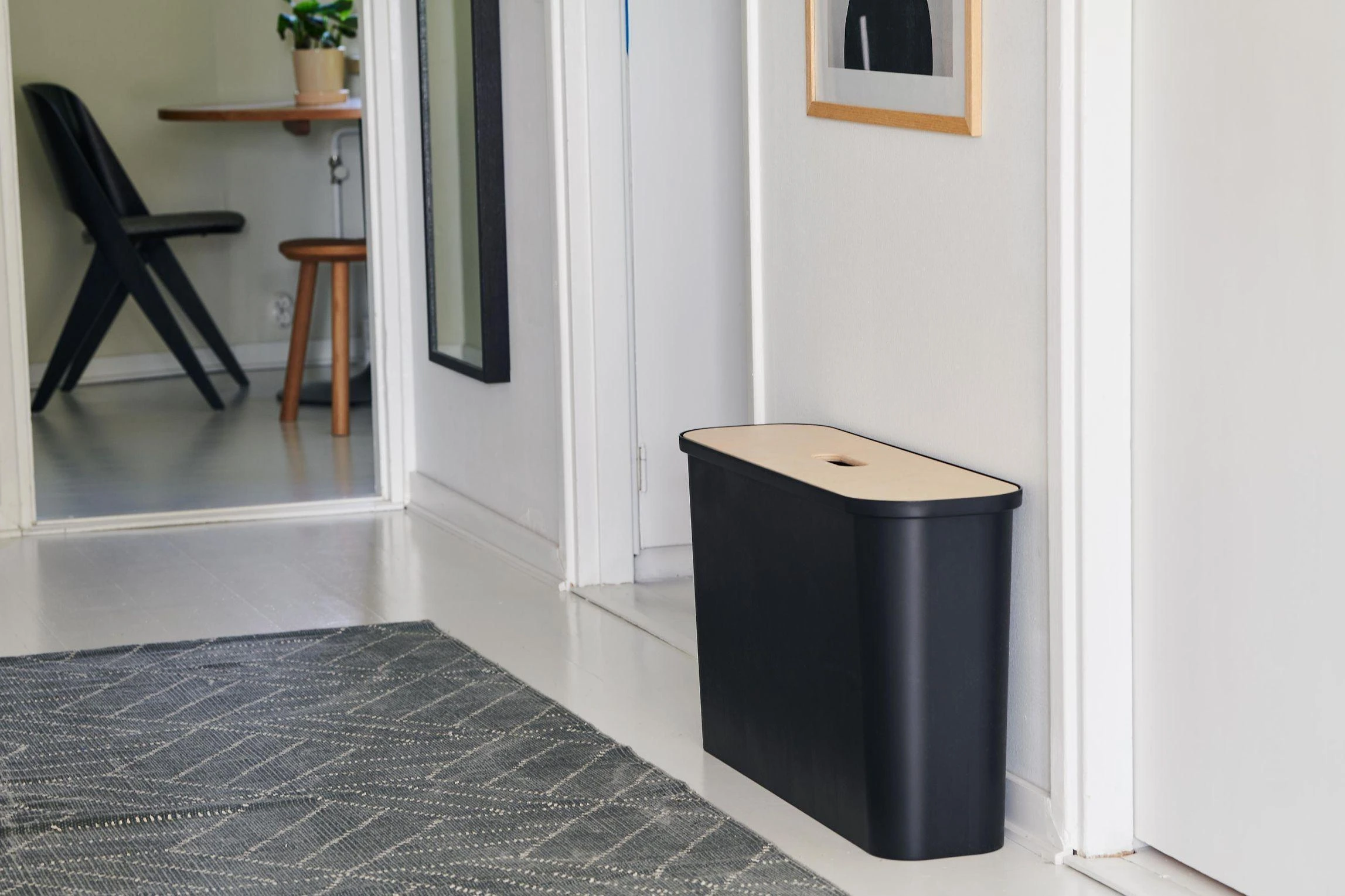 Orthex SmartStore Collect Slim 46 L rūšiavimo rinkinys, juodas