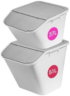 Orthex SmartStore™ Collect Stack-it e 51 L lajittelu- ja säilytysastia kannella