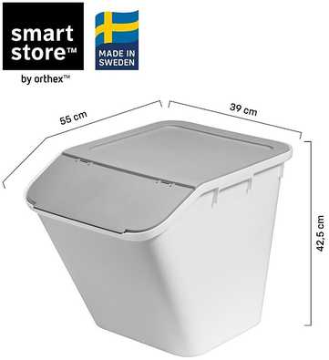 Orthex SmartStore™ Collect Stack-it e 51 L lajittelu- ja säilytysastia kannella