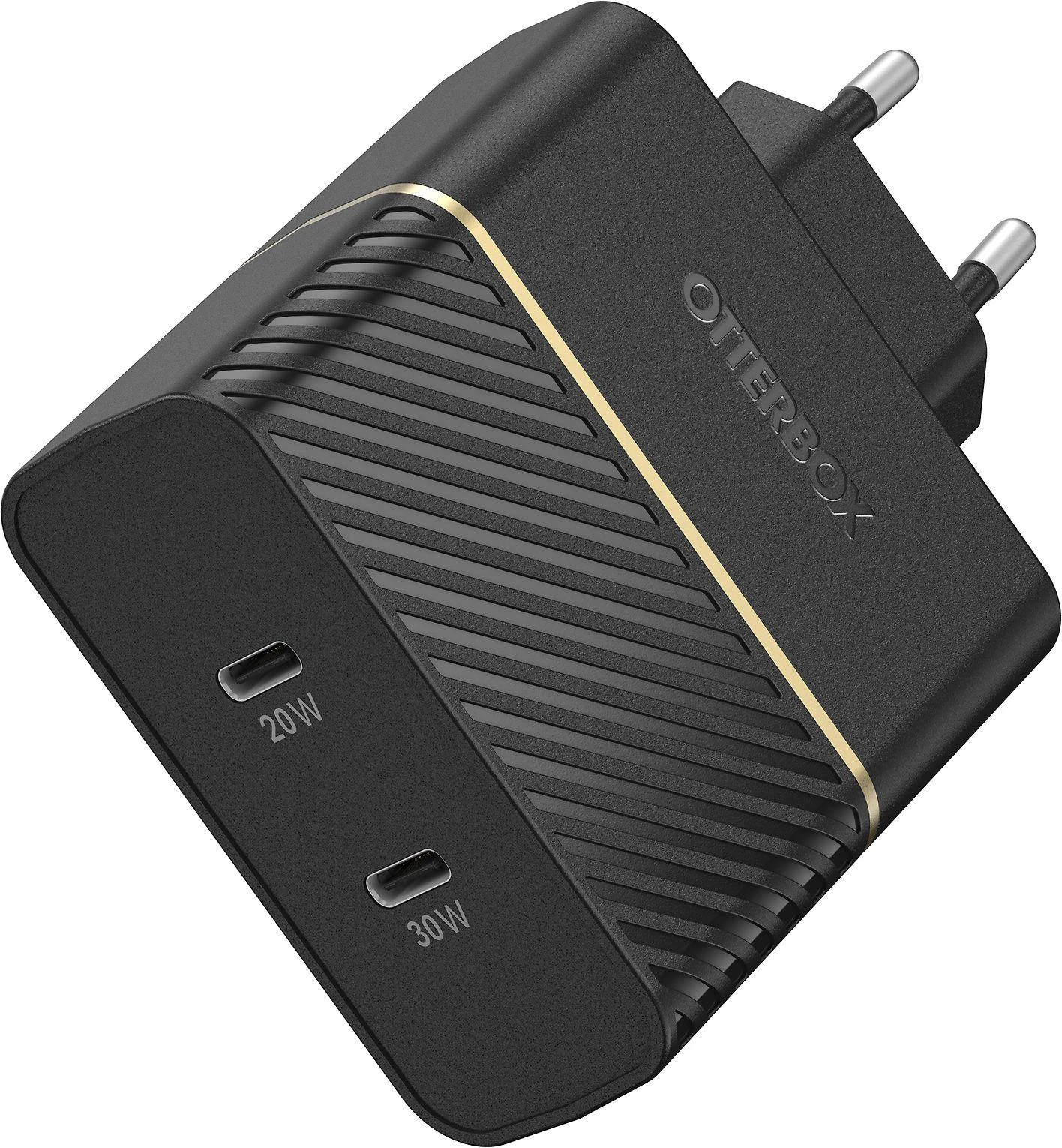 OTTERBOX SIENINIS Įkroviklis 50W USB-C 30W + USB-C 20W Juodas