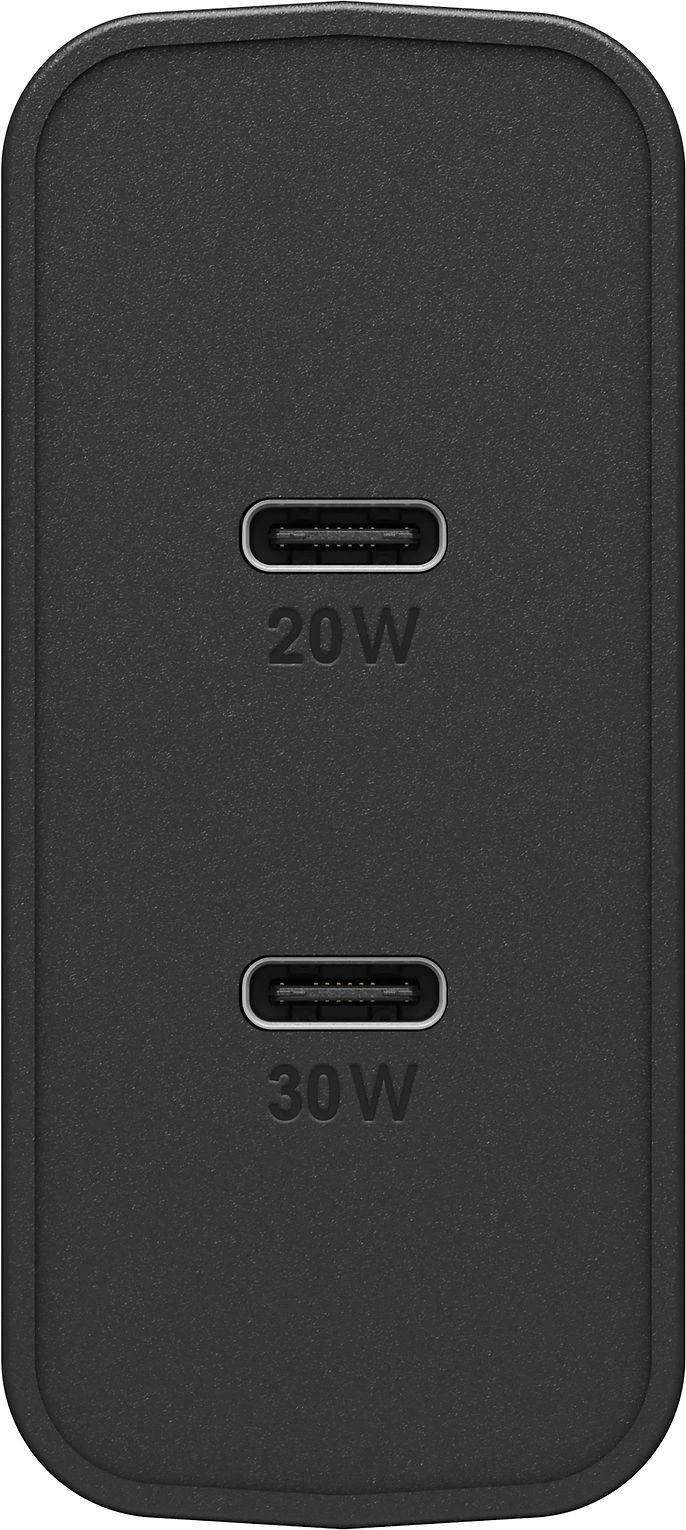OTTERBOX SIENINIS Įkroviklis 50W USB-C 30W + USB-C 20W Juodas