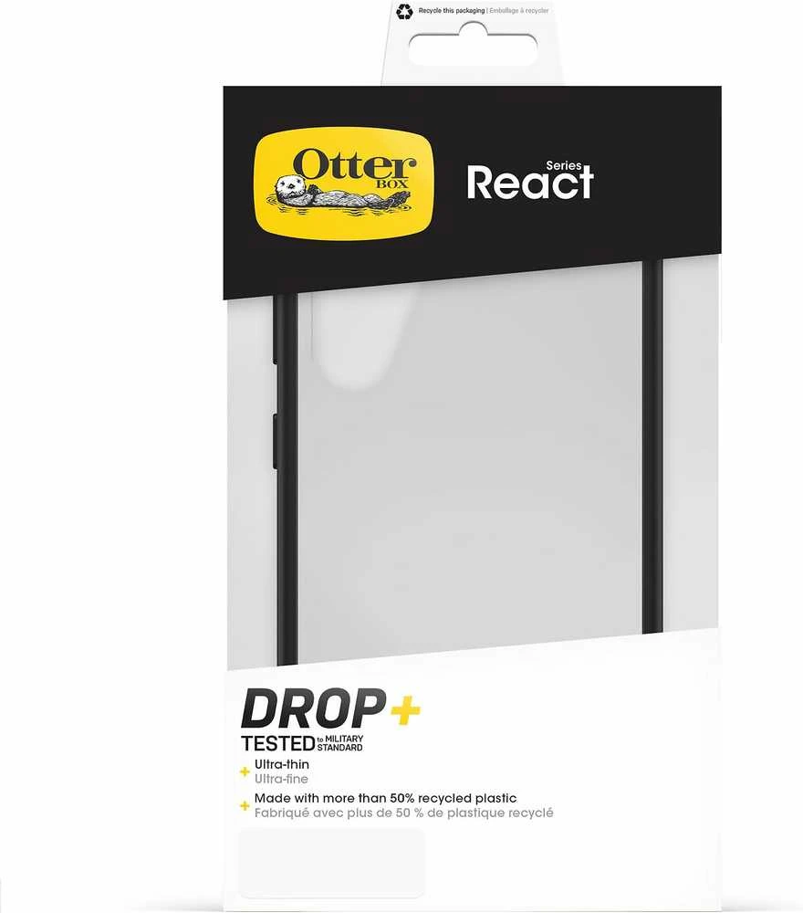 Dėklas Otterbox OB REACT SAMSUNG GALAXY S24/Juodas CRYSTAL CLEAR/Juodas