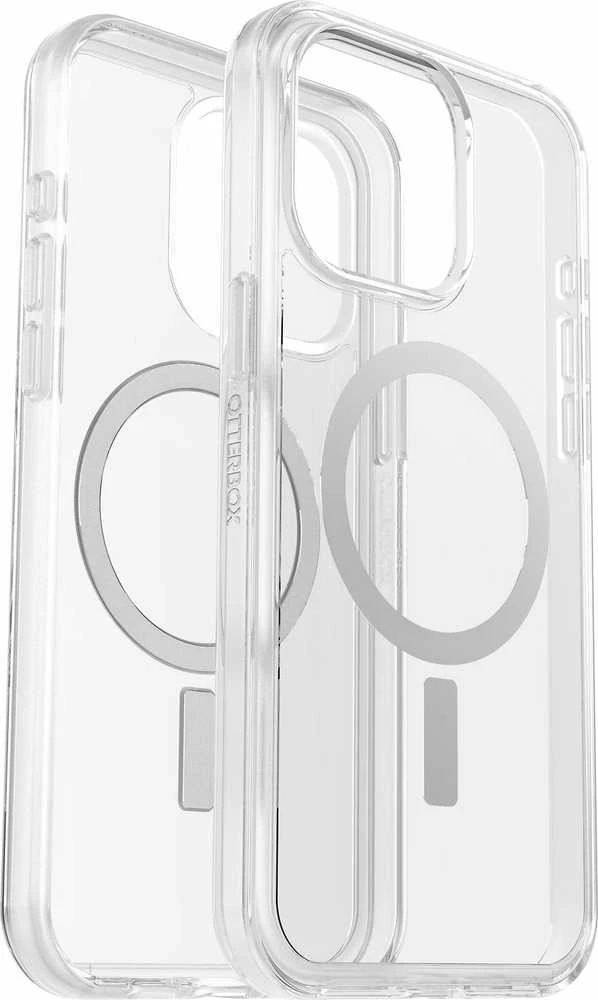 Otterbox Symmetry Clear Plus – apsauginis dėklas, skirtas iPhone 15 Pro Max, suderinamas su MagSafe (skaidrus)