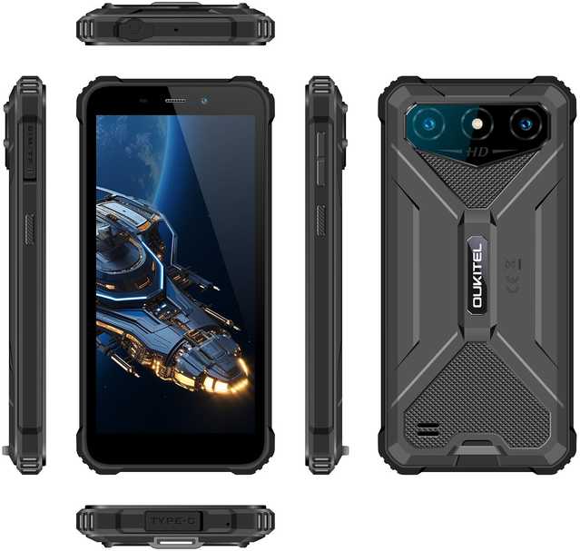 Oukitel G3 puhelin, 256/4 Gt, musta