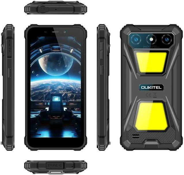 Oukitel G5 puhelin, 256/4 Gt, musta