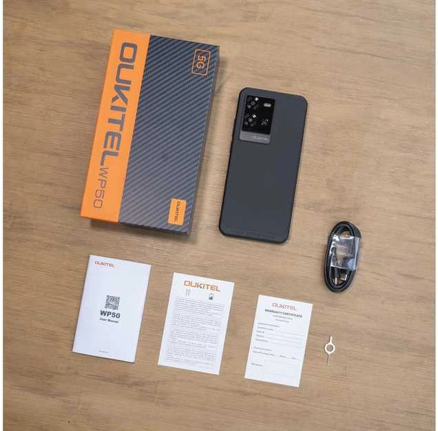 OUKITEL WP50 Slim Rugged Išmanusis telefonas 4Gb/256Gb, Juodas