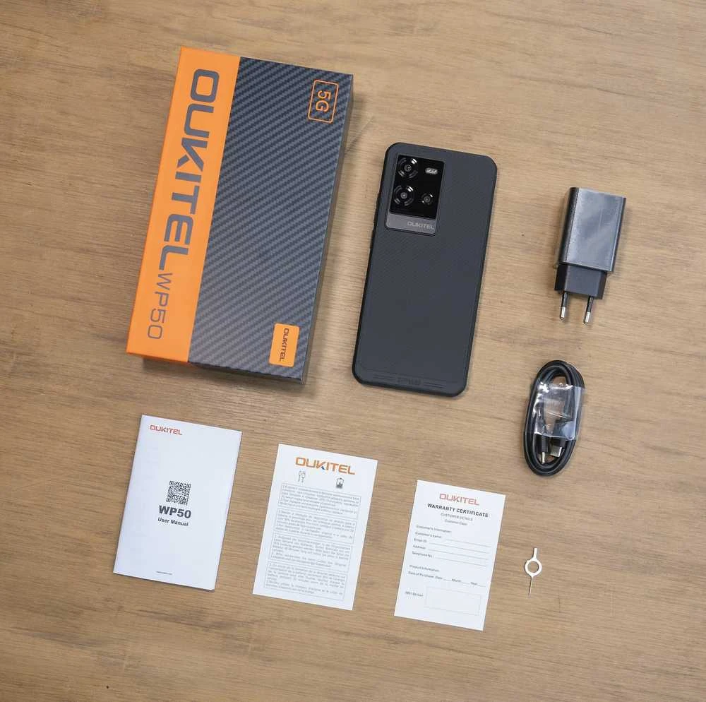 OUKITEL WP50 Slim Rugged Išmanusis telefonas 4Gb/256Gb, Juodas