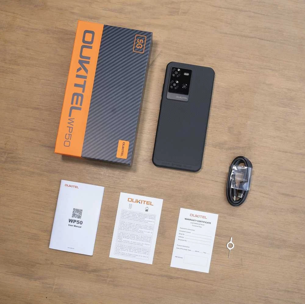 OUKITEL WP50 Slim Rugged Išmanusis telefonas 4Gb/256Gb, Juodas