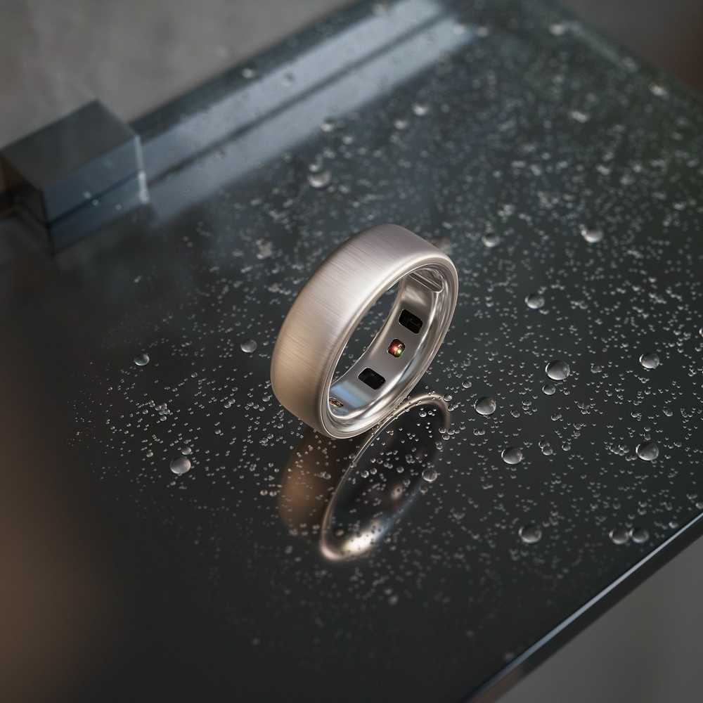 Išmanusis žiedas Oura Ring 4 | 7 dydžio, šlifuoto sidabro spalvos