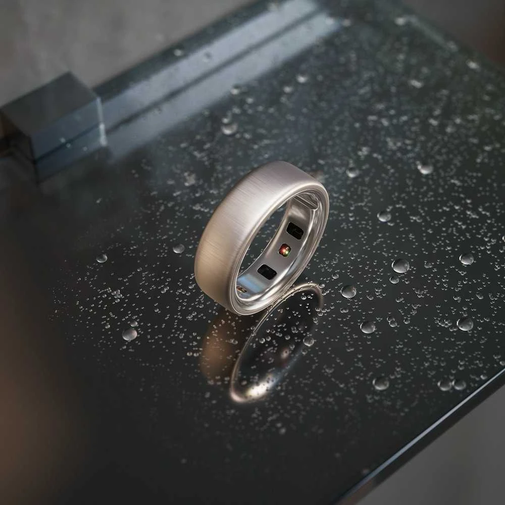 Išmanusis žiedas Oura Ring 4 | 12 dydžio, šlifuoto sidabro spalvos
