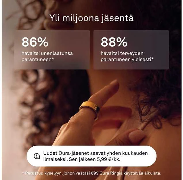 Išmanusis žiedas Oura Ring 4 | 7 dydžio, aukso spalvos