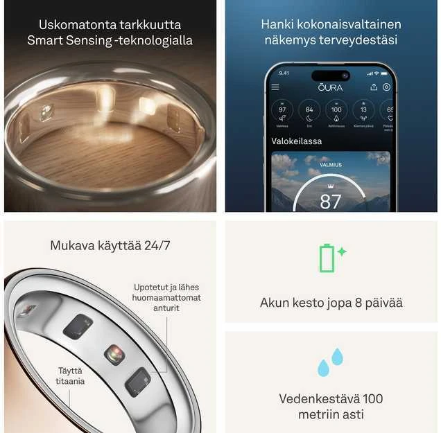Išmanusis žiedas Oura Ring 4 | 5 dydžio, rožinio aukso spalvos
