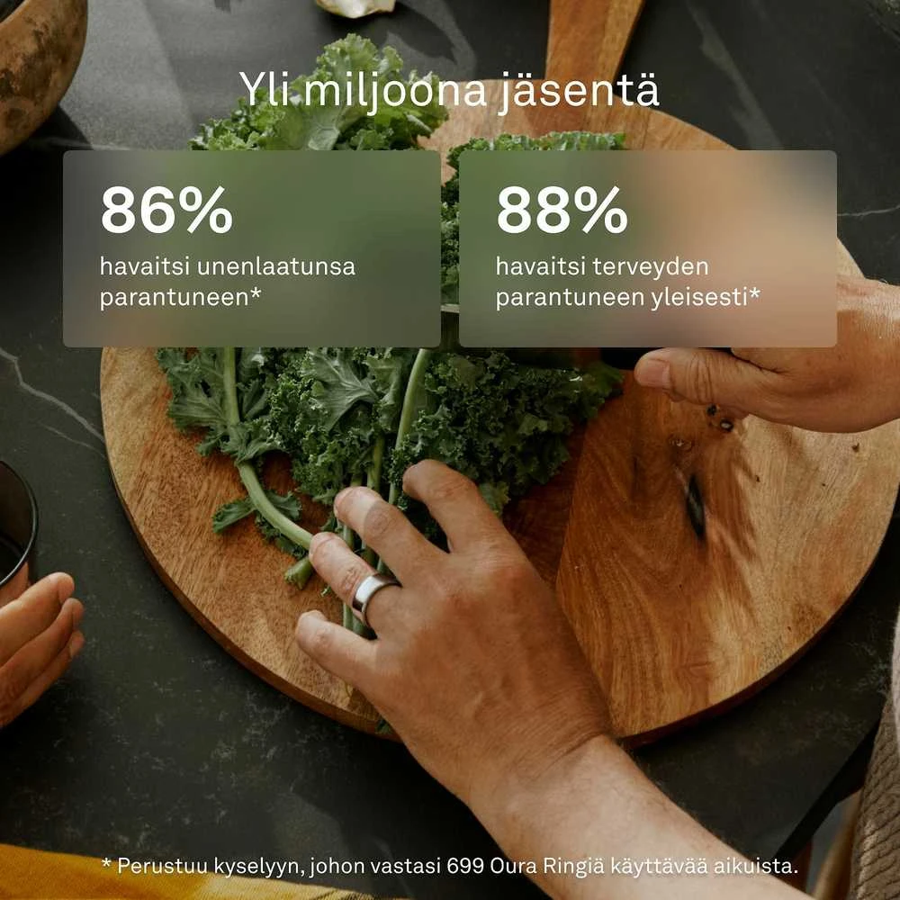 Oura Ring 4 älysormus, Sidabrinis, koko 9