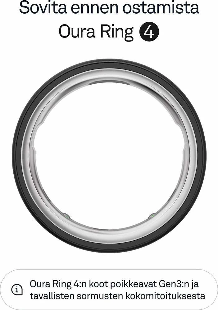 Išmanusis žiedas Oura Ring 4 | 11 dydžio, tamsiai pilkos spalvos