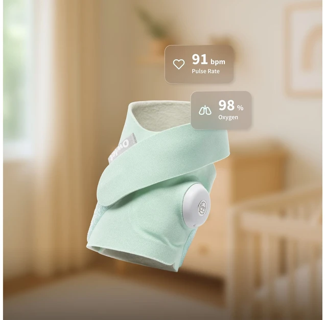 Išmani kūdikio kojinė „Owlet Dream Sock“, mėtų spalvos