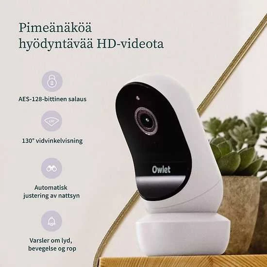 Išmani kūdikio kojinė „Owlet Dream Sock“, mėlynos spalvos + Owlet Cam 2 mobili auklė